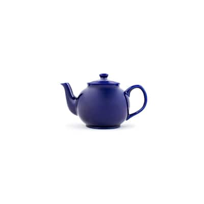 6-Cup Blue Earthenware Teapot