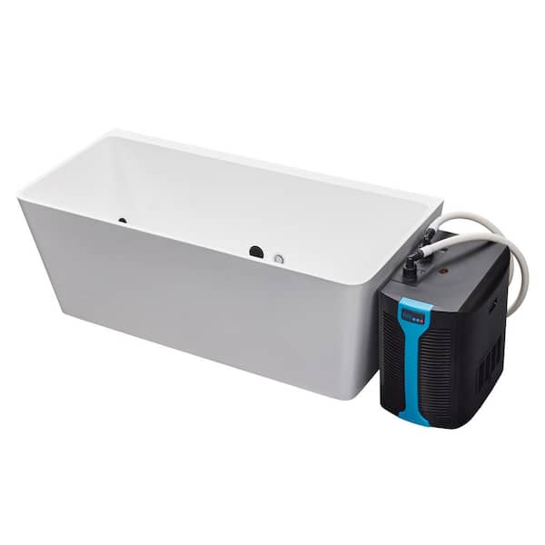 Luxury Spas 73 in. Cold Plunge Pro XL Tub with 1 HP Chiller and Heater, Ozone Sanitation, Filter and Insulated Cover