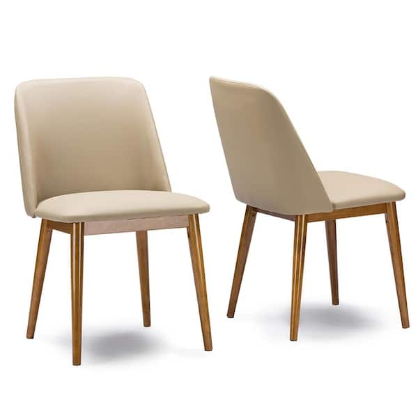 NIUTN Dining Chairs Set of 2,Modern Kitchen Dining Room Chairs,Upholstered Dining Accent Side Chairs in Faux Leather Cushion Seat and Sturdy Metal