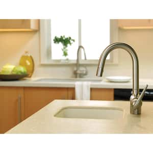 White Solid Surface 15 in. 1-Hole Dual Mount Bar Sink