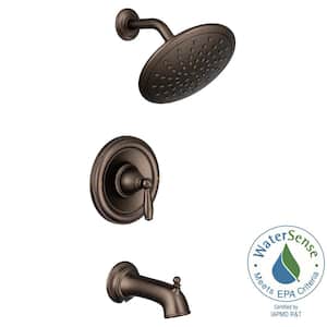 Brantford Posi-Temp Rain Shower Single-Handle Tub and Shower Faucet Trim Kit in Oil Rubbed Bronze (Valve Not Included)