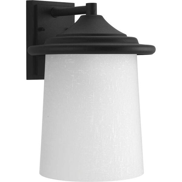 Progress Lighting Essential Collection 1-Light Black 13.9 in. Outdoor Wall Lantern Sconce