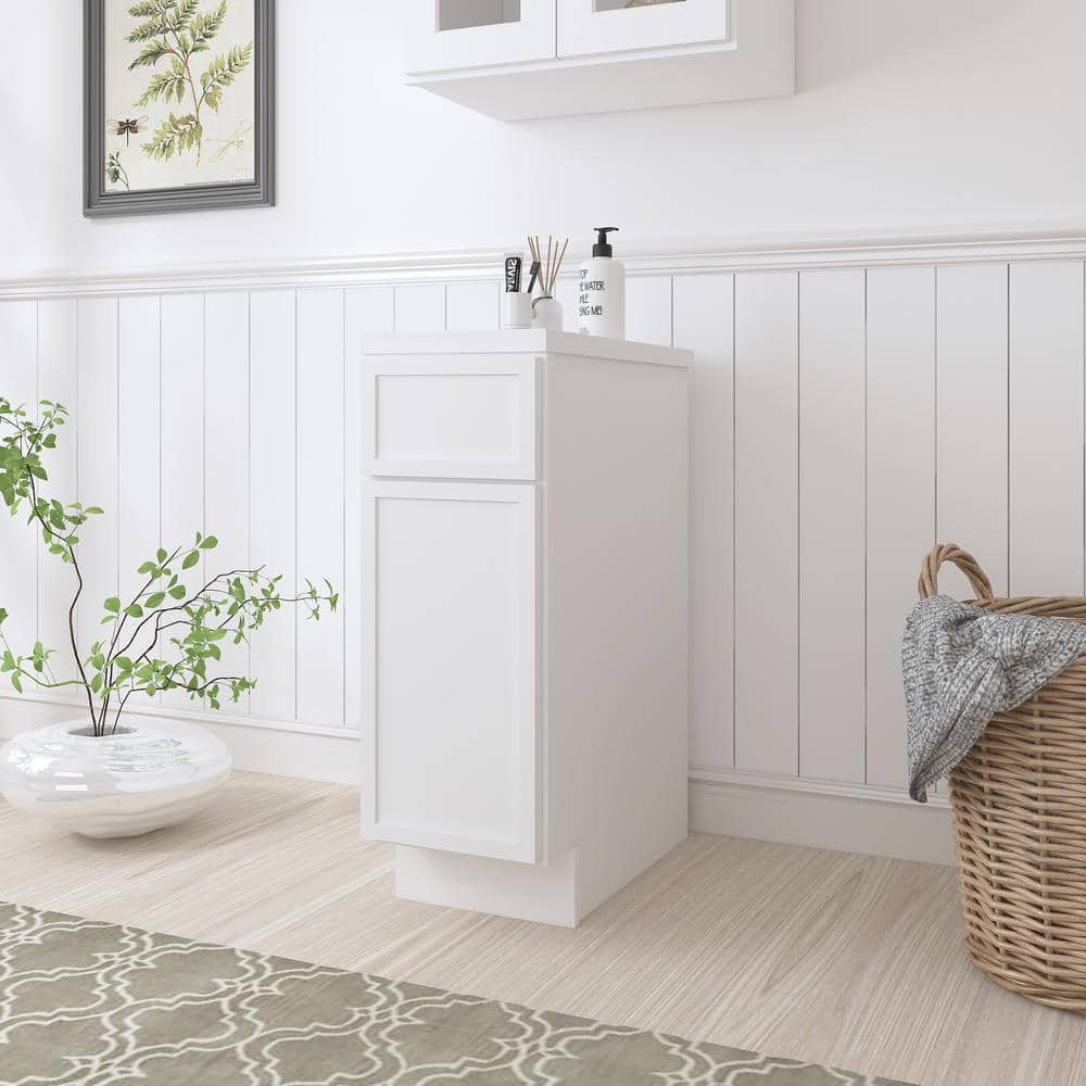 12" White Birch Plywood Freestanding Single Base Storage Cabinet