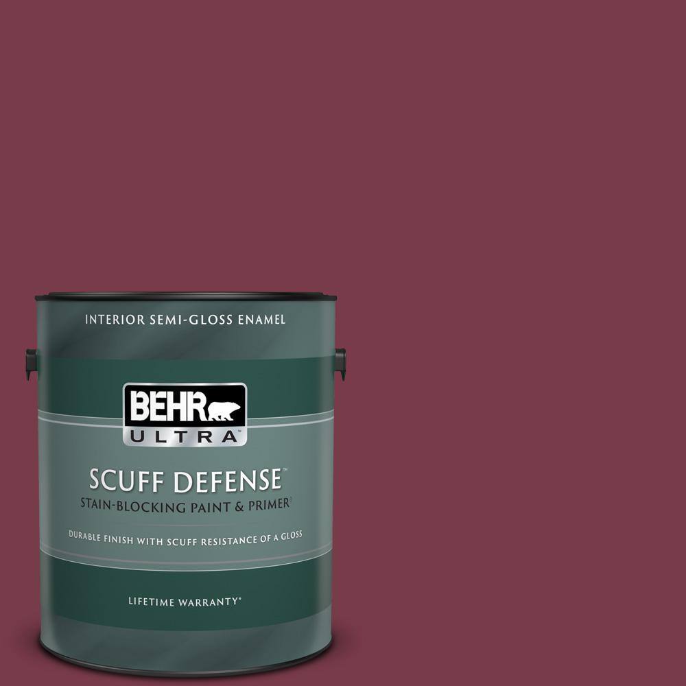 1 gal. #BIC-51 July Ruby Extra Durable Semi-Gloss Enamel Interior Paint & Primer