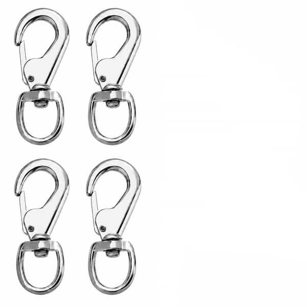 Zinc Alloy Flagpole Rope Swivel Snap Hooks Heavy Duty Flag Clips Outdoor 4-Pack