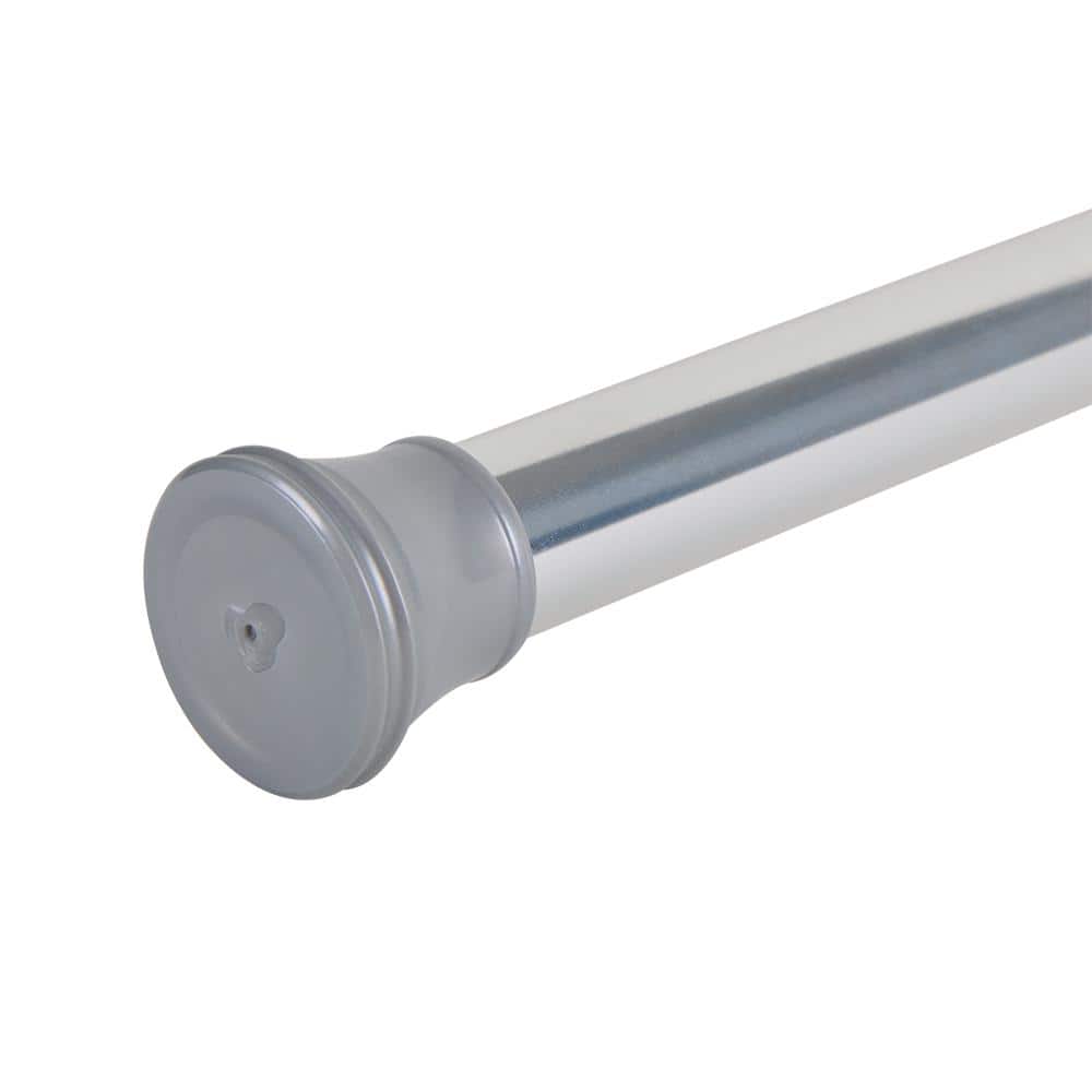 Adjustable Chrome Aluminum Tension Shower Rod with PVC End Cap