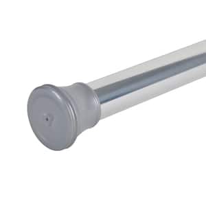 40" Aluminum Tension Rod with PVC End Cap, Chrome