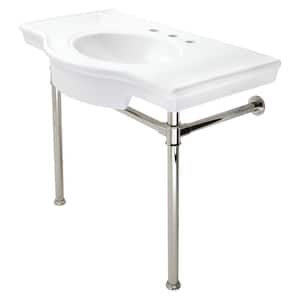 ANZZI Verona 34.5 in. Console Sink in Brushed Gold with Carrara White  Countertop CS-FGC004-BG - The Home Depot