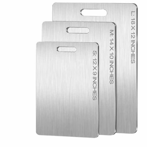 100% Pure Titanium Double-Sided Cutting Board, 12 x 9 In, Durable Hygienic Dishwasher Safe Chopping Board