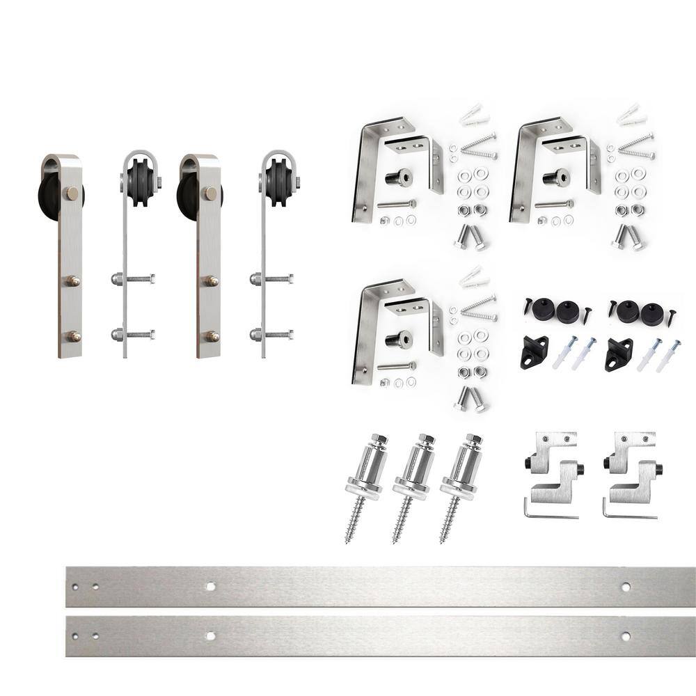 Reviews for HOMACER 4 ft./48 in. Brushed Nickel Double Track Bypass U