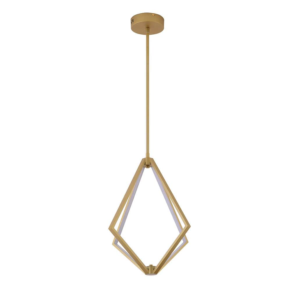 Van 10-Watt Integrated LED Gold Chandelier