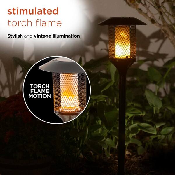 tall solar torch lights