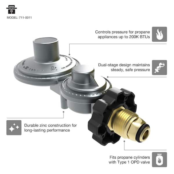 3/8 Inch Dual Stage Propane Regulator