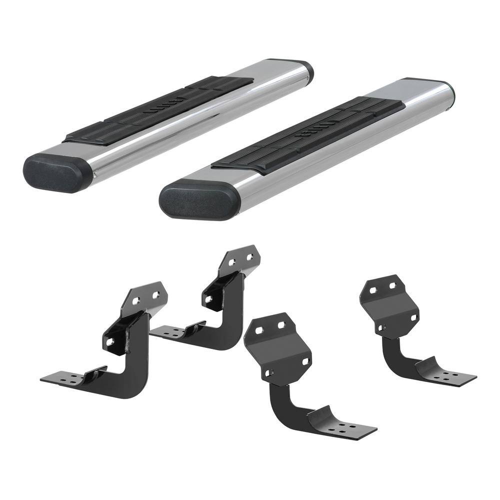 Aries 6 x 53Inch Oval Polished Stainless Steel Nerf Bars, Select Ford F150, F250, F350, F