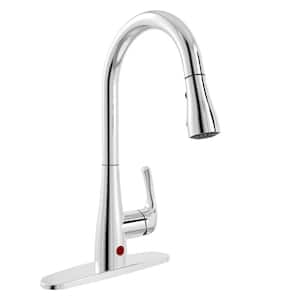 Belanger Single-Handle Pull-Down Sprayer Kitchen Faucet with Motion Sensor in Polished Chrome