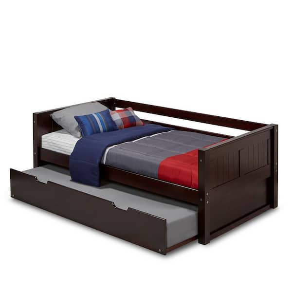 Camaflexi Panel Cappuccino Twin Size Daybed with Twin Trundle