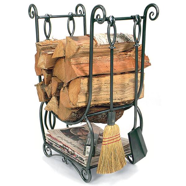 MINUTEMAN INTERNATIONAL 30 in. Tall Graphite Country Wood Holder with Tools