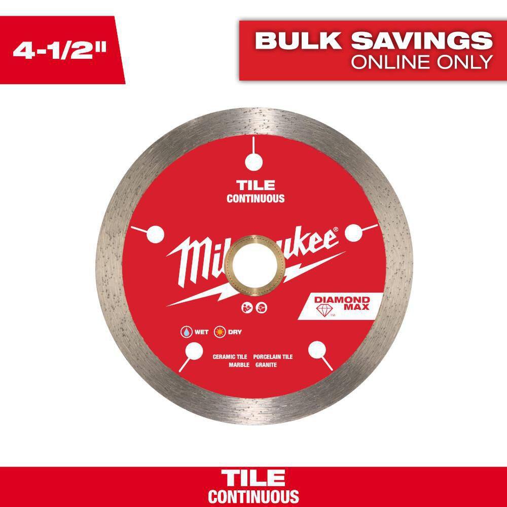4.5 in. DIAMOND MAX Continuous Tile Diamond Blade price history on PriceWatchPro