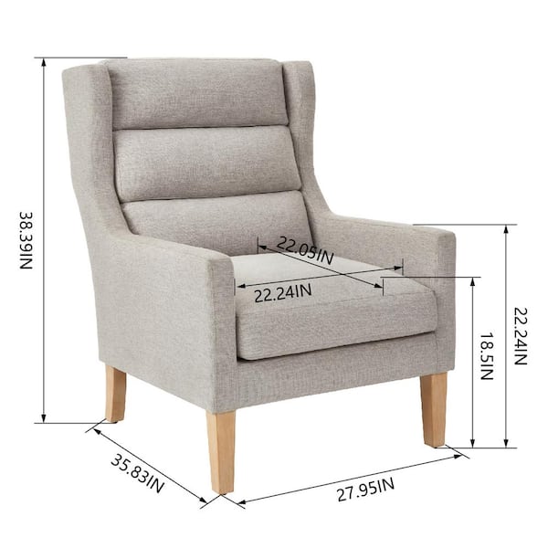 Latham Stone Gray Upholstered Accent Chair