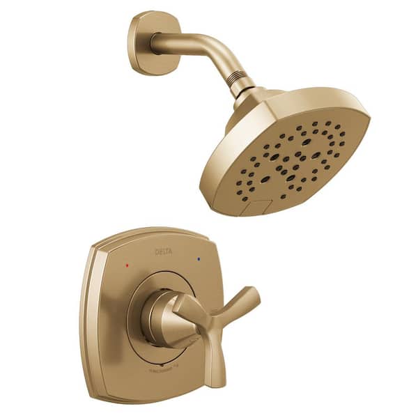 Delta Stryke 1-Handle Wall Mount 5-Spray Shower Faucet Trim Kit in Champagne Bronze (Valve not Included)