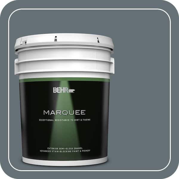BEHR MARQUEE 5 gal. #740F-5 Myth Semi-Gloss Enamel Exterior Paint & Primer