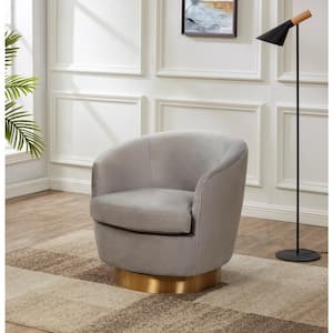 Annalee Light Grey/Gold Accent Chair