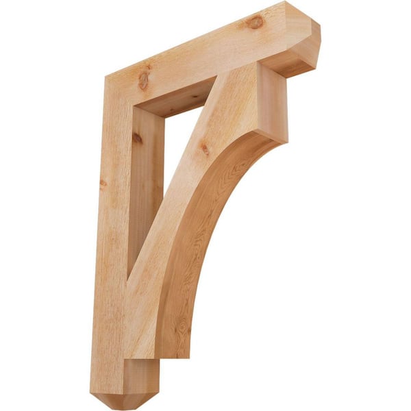 Ekena Millwork 6 in. x 44 in. x 32 in. Western Red Cedar Westlake Craftsman Rough Sawn Bracket