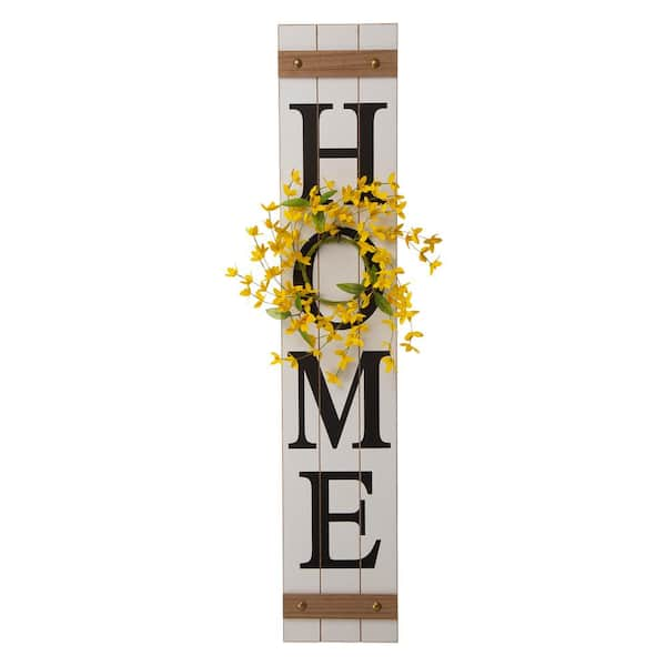 Glitzhome 13 in. L x 32 in. H Duble Sided Wooden Easel Porch Sign with  Changable Sided Sign Board (Fall and Christmas) 2010100005 - The Home Depot