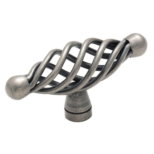 Amerock Village Classics 2-5/8 in. Weathered Nickel T-Shaped Cabinet Knob