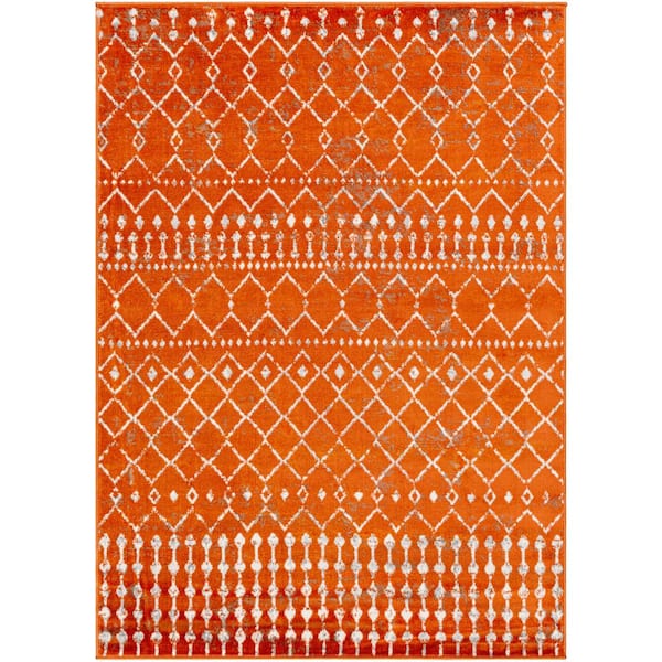 Livabliss Rubena Burnt Orange 4 ft. x 7 ft. Indoor/Outdoor Area Rug