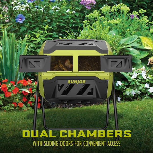 Sun Joe 42 Gal. All-Season Outdoor Tumbling Composter with Dual