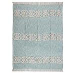 Soft Aztec 50 in. x 60 in. Sky Blue Decorative Throw Blanket