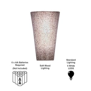 It's Exciting Lighting Roma Barrel Indoor Battery Operated Integrated LED  Wall Sconce with Candle Flicker Mode and Beige Shade IEL-2902 - The Home  Depot