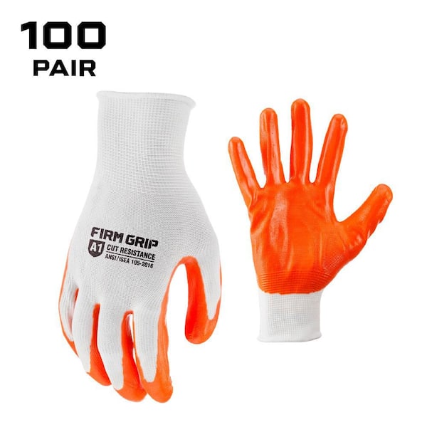 Large Nitrile Coated Work Gloves (100-Pack)