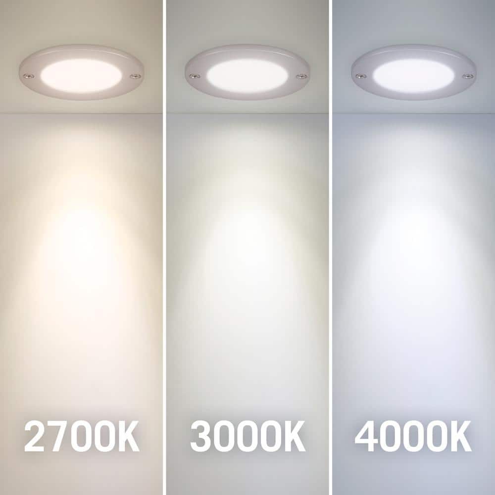 Bright White Aluminum Low Profile LED Puck Light