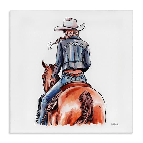 Stupell Industries Minimal Glam Cowgirl by Amanda Greenwood Unframed People Graphic Art Print 36 in. x 36 in.