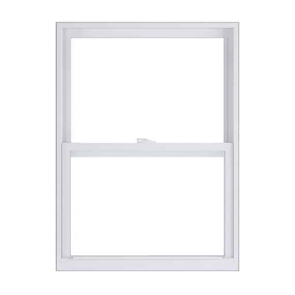 American Craftsman 28 in. x 38 in. 50 Series White Single Hung Low-E Argon SC Glass Vinyl Replacement Window, Screen Incl