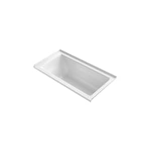 Archer 60 in. x 30 in. Soaking Bathtub with Right-Hand Drain in White, Integral Flange