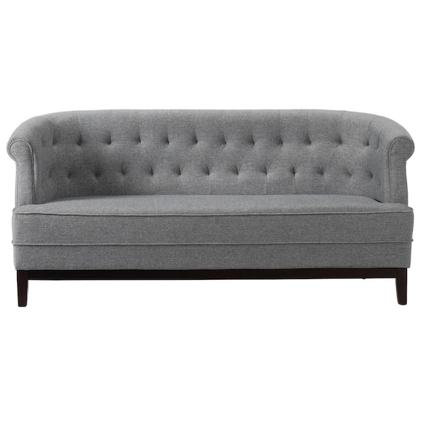 Home Decorators Collection Emma Textured Charcoal Polyester Chenille Sofa