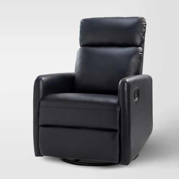 ARTFUL LIVING DESIGN Manuel Camel Swivel Artificial Leather Recliner with Tufted Back