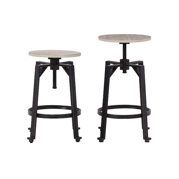 Karisslyn White/Black MDF Counter Height Bar Stool
