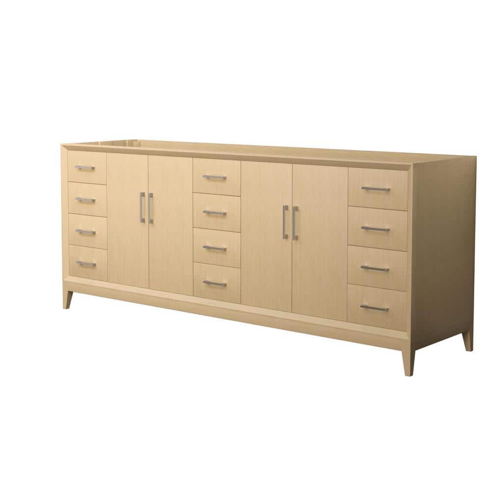 Janna 83.25 in. Bath Vanity Cabinet without Top in White Oak