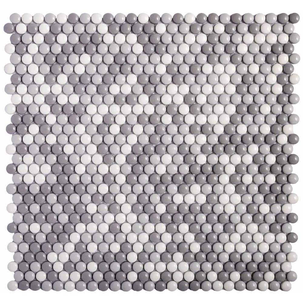 Alabaster White; Gray 4 in. x 5 in. Recycled Glass Floor and Wall Mosaic Tile Sample price history on PriceWatchPro