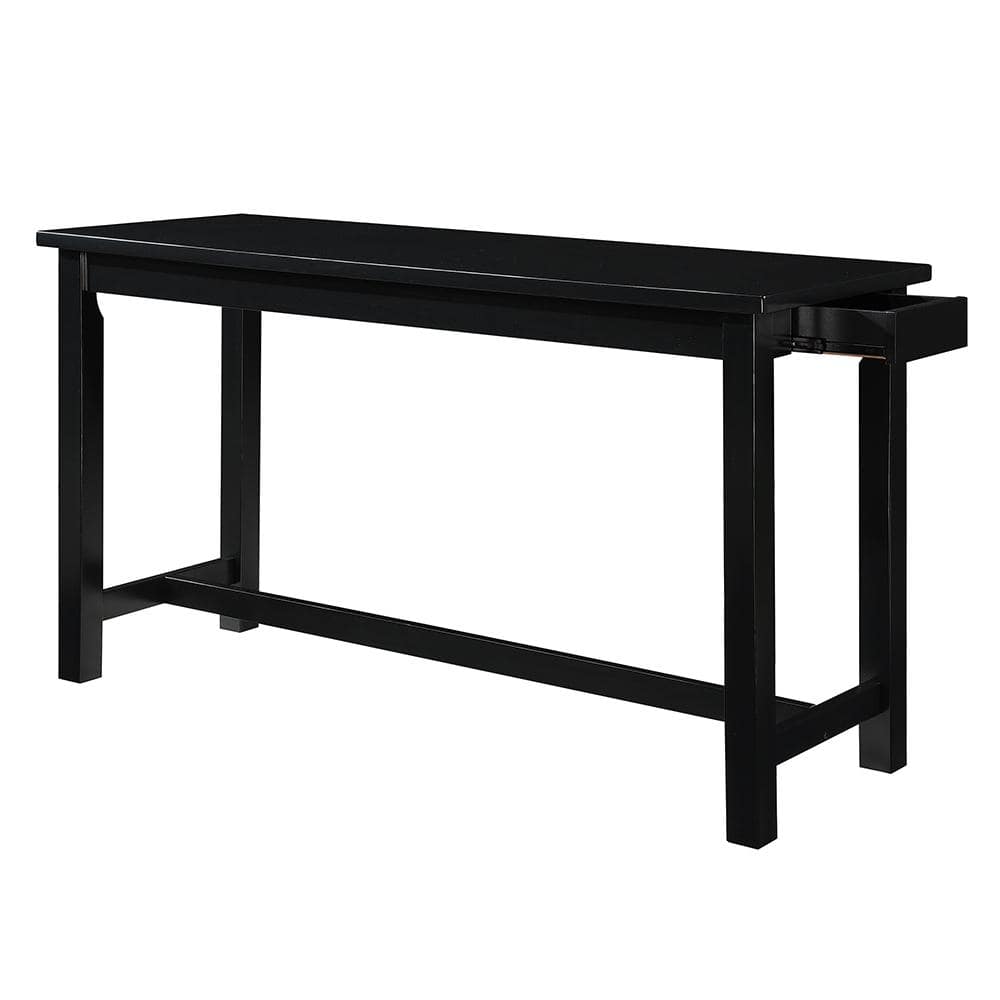 Black Wood Counter Height Dining Set with USB Ports