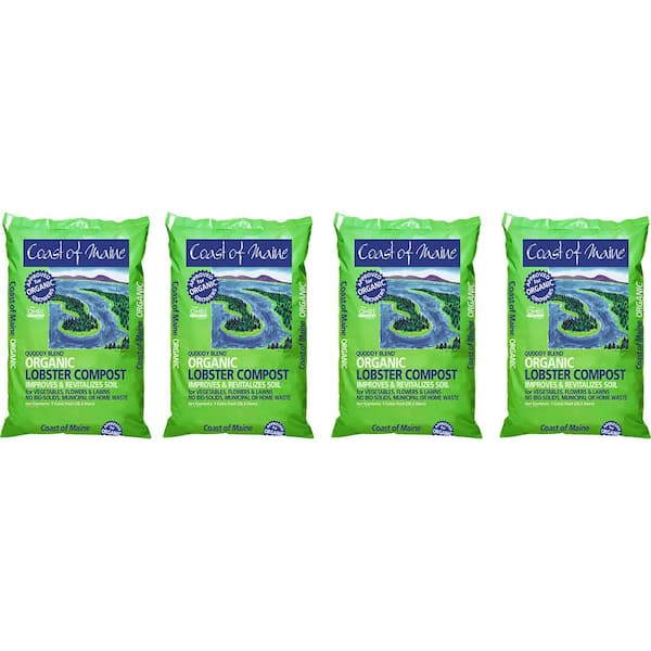 Coast of Maine Quoddy Blend Lobster Compost Plant Soil, 1 cub. ft. (4-Pack)