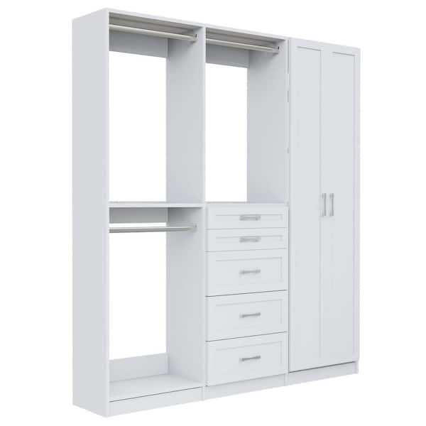 kk closet様 MODULAR CLOSETS Alto Collection 93 in. W White Wall Mounted Shaker