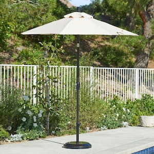 7-1/2 ft. Fiberglass Collar Tilt Patio Umbrella in Lemon Olefin
