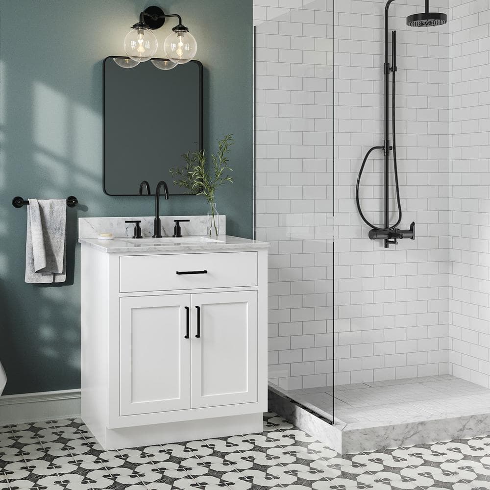 Hepburn 31" White Freestanding Single Basin Vanity Set