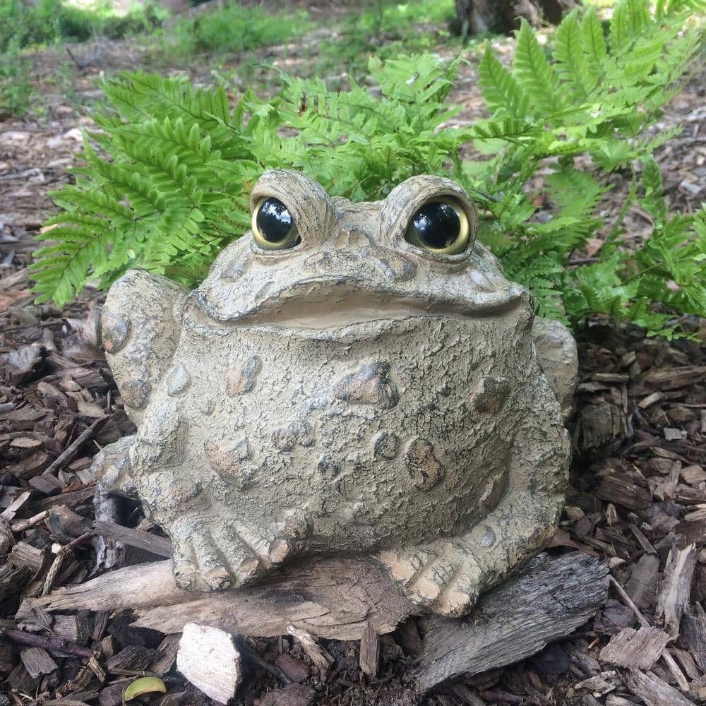Natural Brown Large Classic Toad Garden Statue