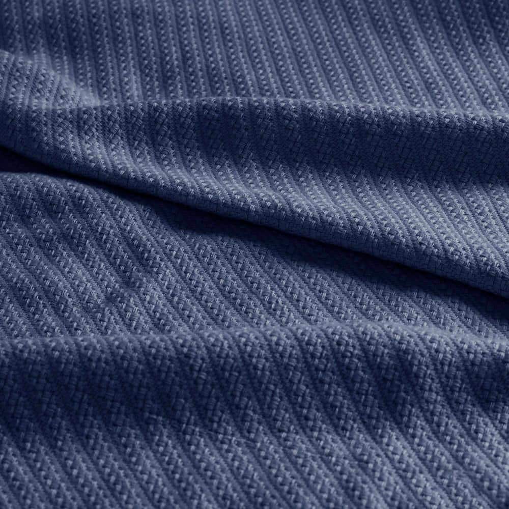 Navy Blue King Size Cotton Machine Washable Blanket